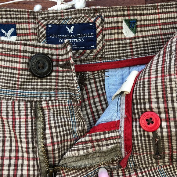 American Eagle women’s check plaid shorts Size 0 - Picture 3 of 7